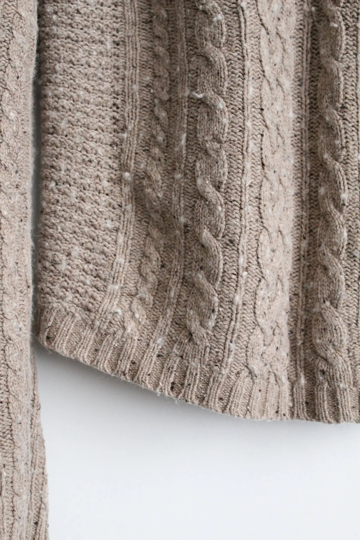 oat cable knit cardigan 1919 Vintage