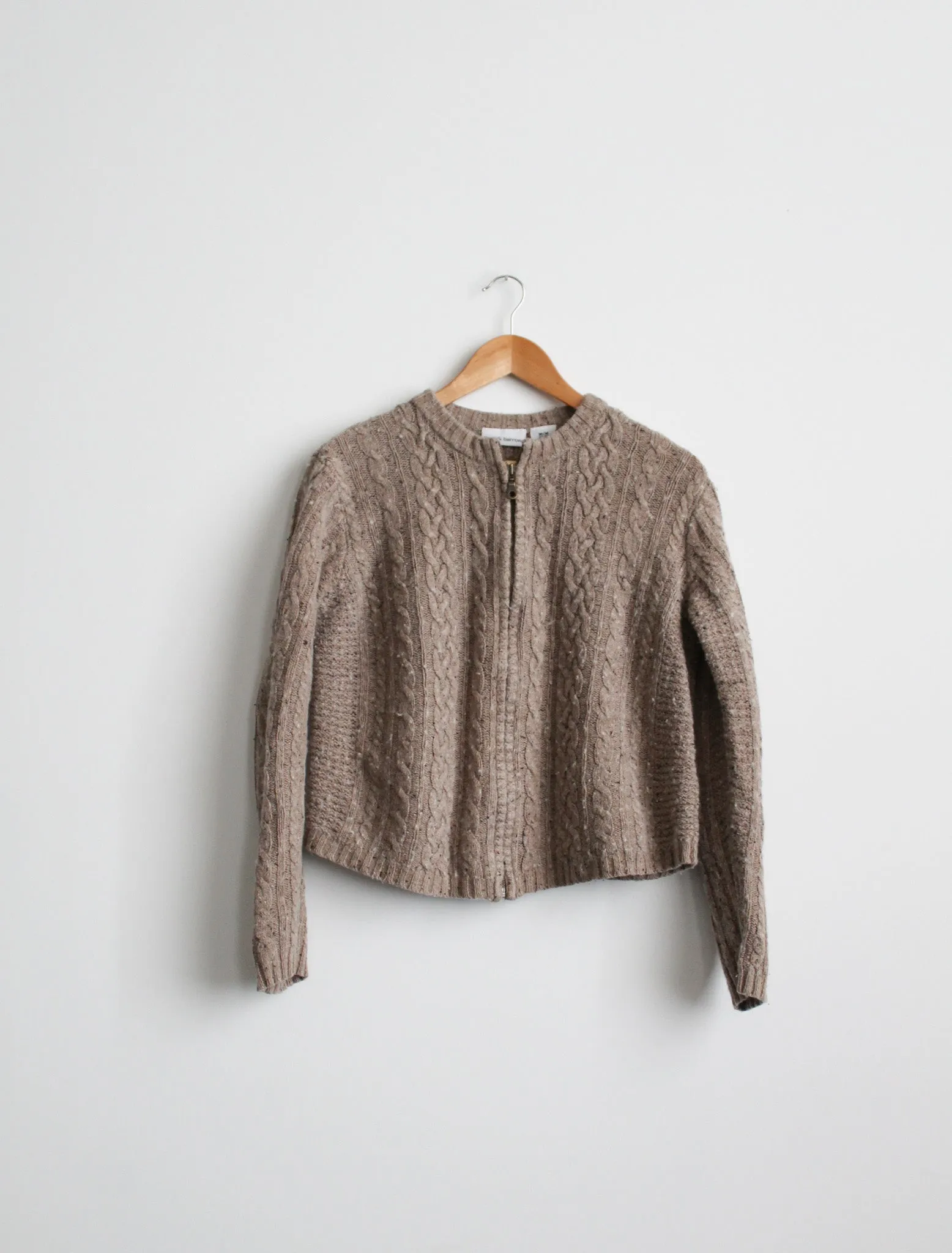 oat cable knit cardigan 1919 Vintage