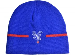 Official Crystal Palace Basic Knitted Beanie Hat Royal Blue Red