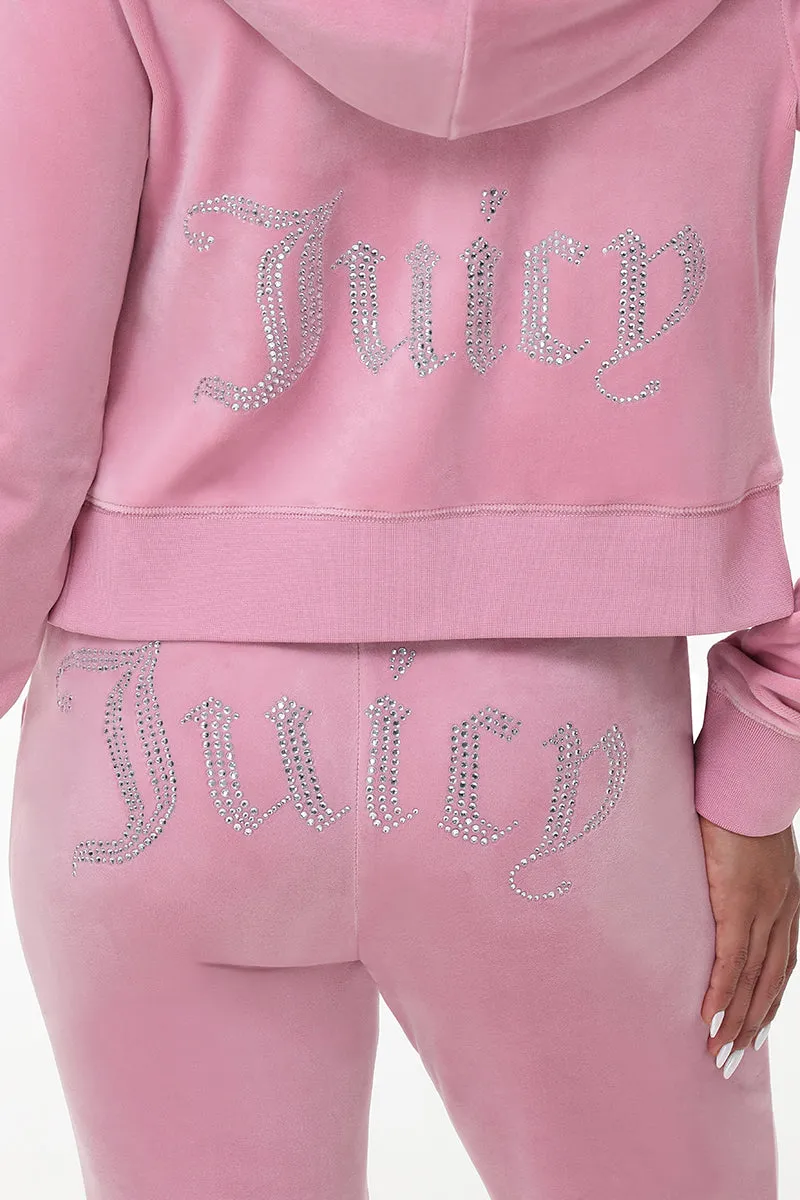 OG Big Bling Velour Hoodie by Juicy Couture