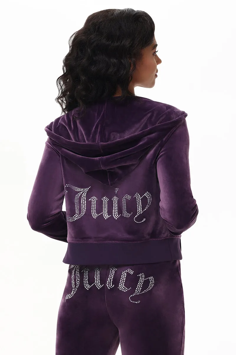 OG Big Bling Velour Hoodie by Juicy Couture
