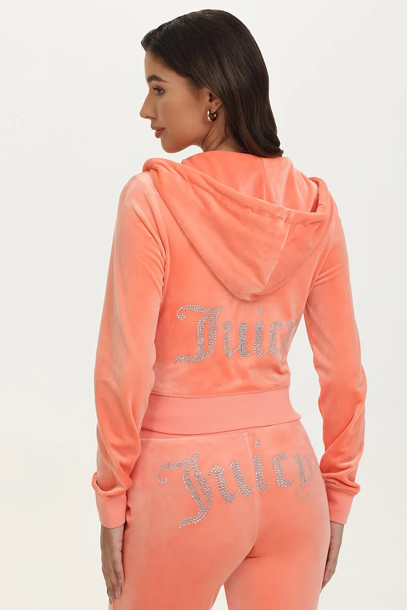 OG Big Bling Velour Hoodie by Juicy Couture