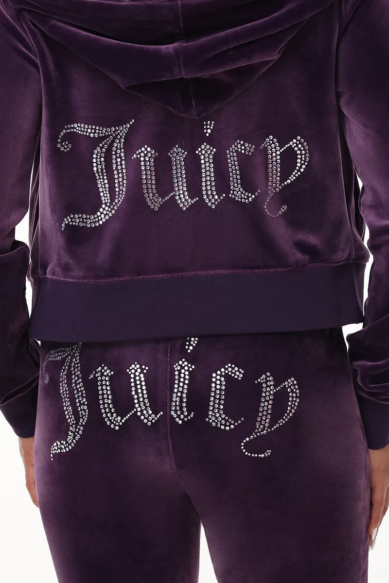 OG Big Bling Velour Hoodie by Juicy Couture