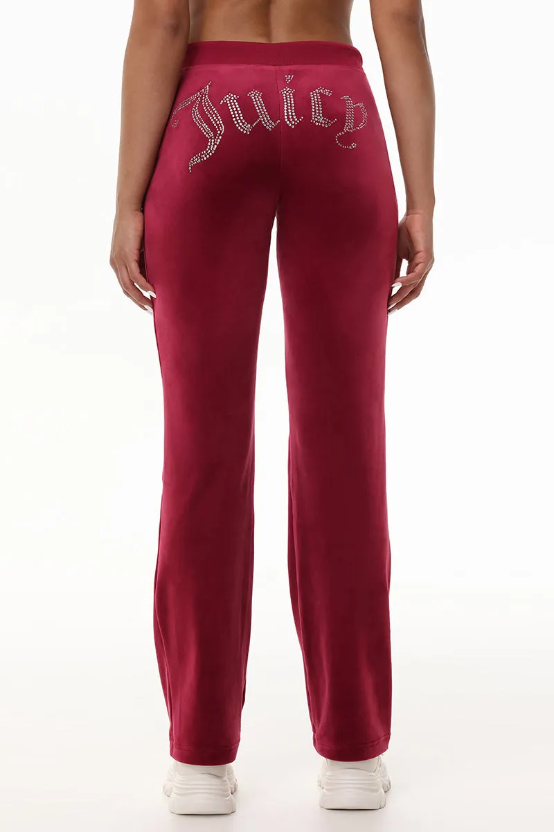 OG Big Bling Velour Track Pants by Juicy Couture