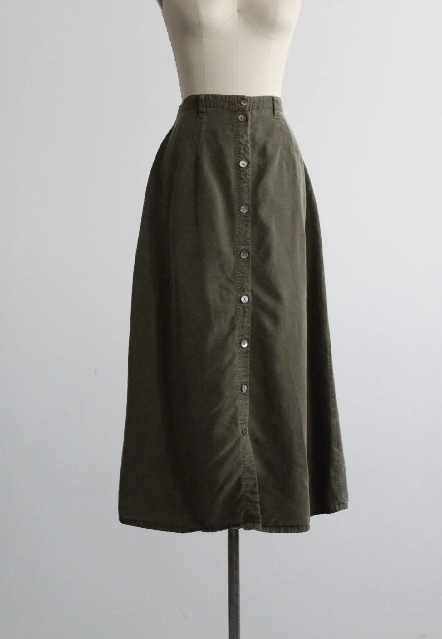 olive branch midi skirt 1919 Vintage