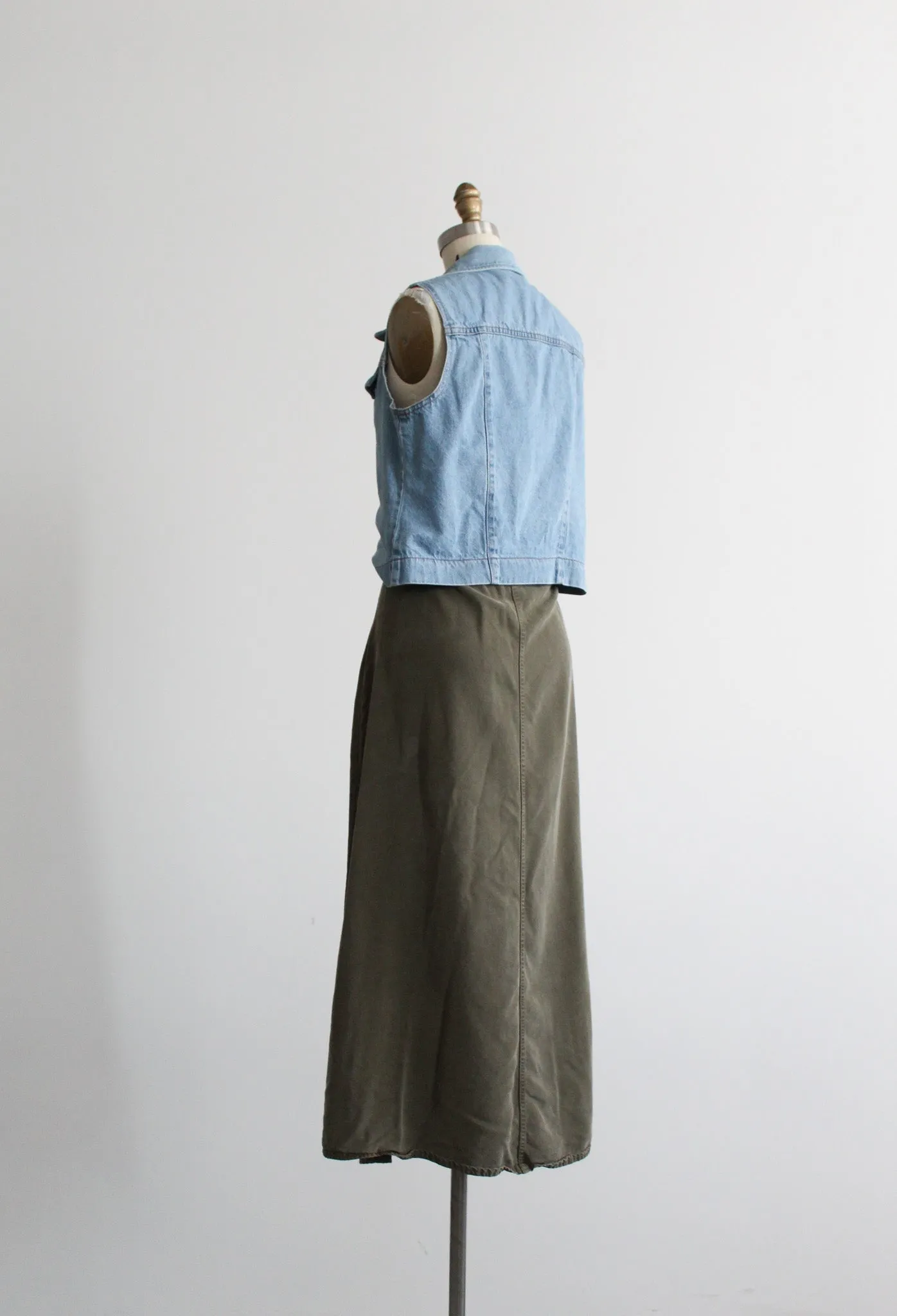 olive branch midi skirt 1919 Vintage