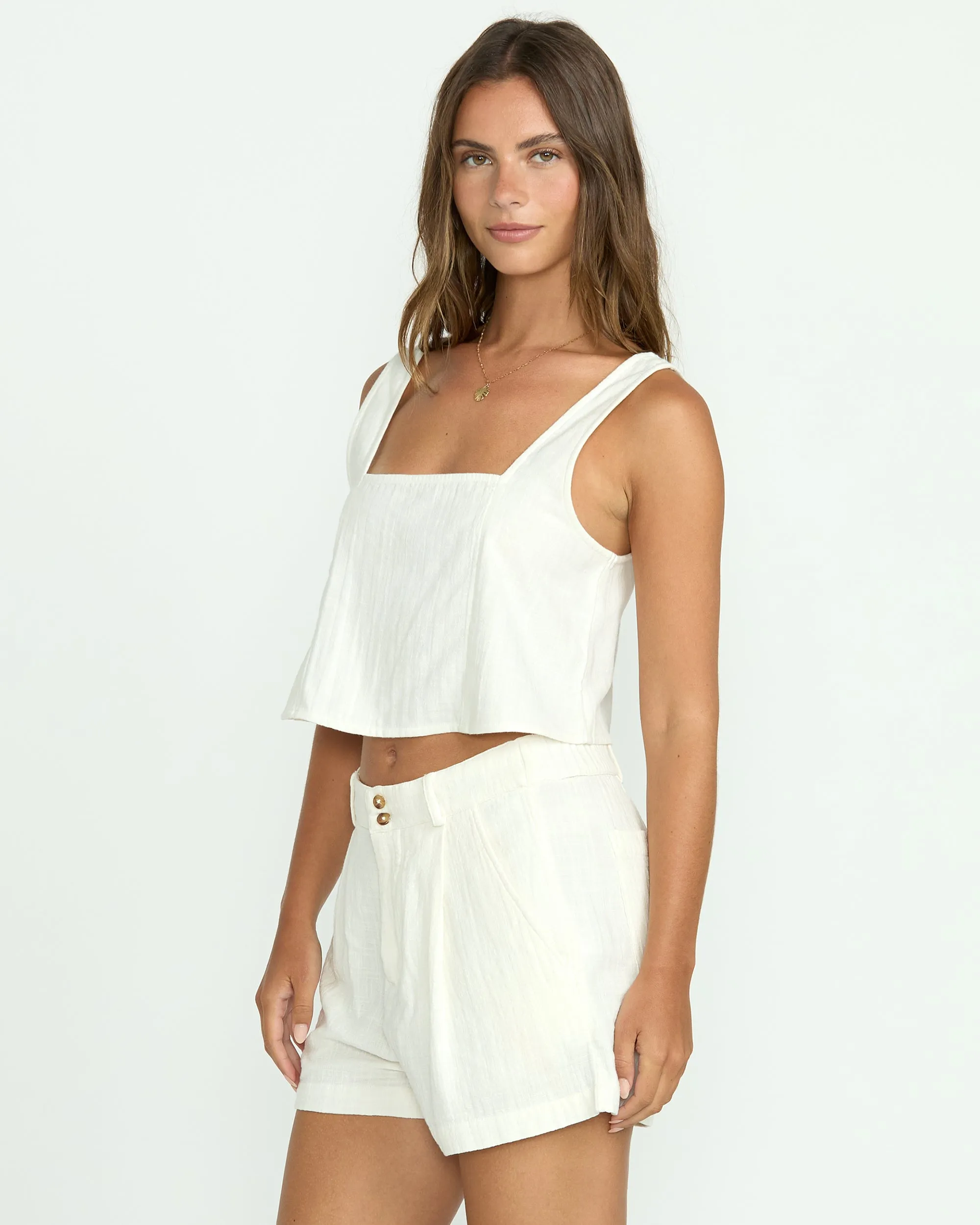 Open Skies Woven Tank - Salt Crystal Billabong