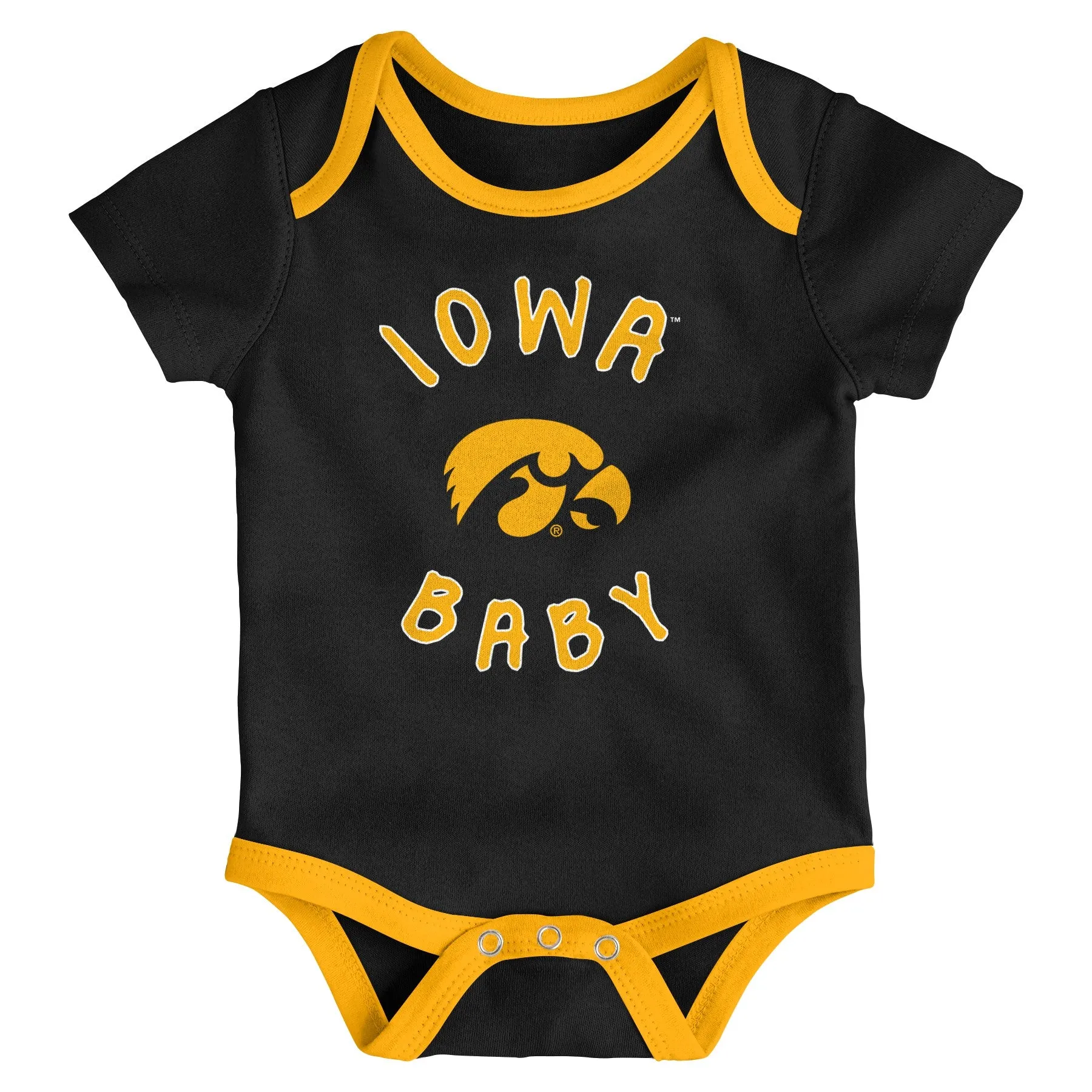 Outerstuff Iowa Hawkeyes NCAA Newborn Champs 3-Piece Creeper Set