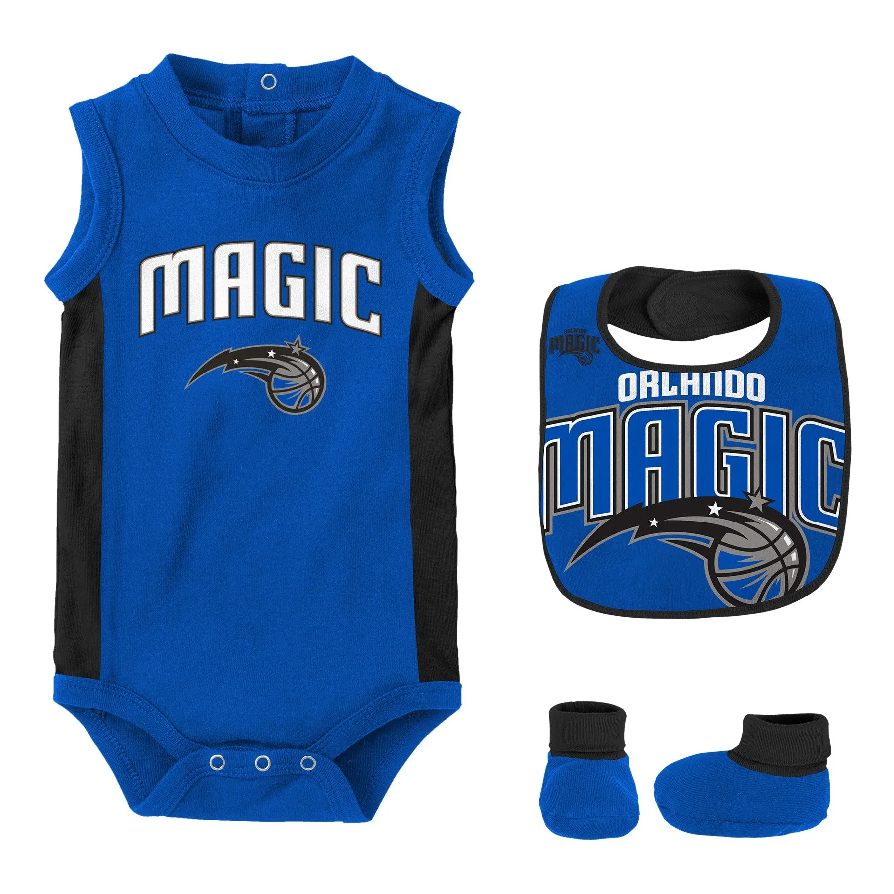 Outerstuff NBA Infants Orlando Magic Overtime Creeper/Bib & Bootie Set