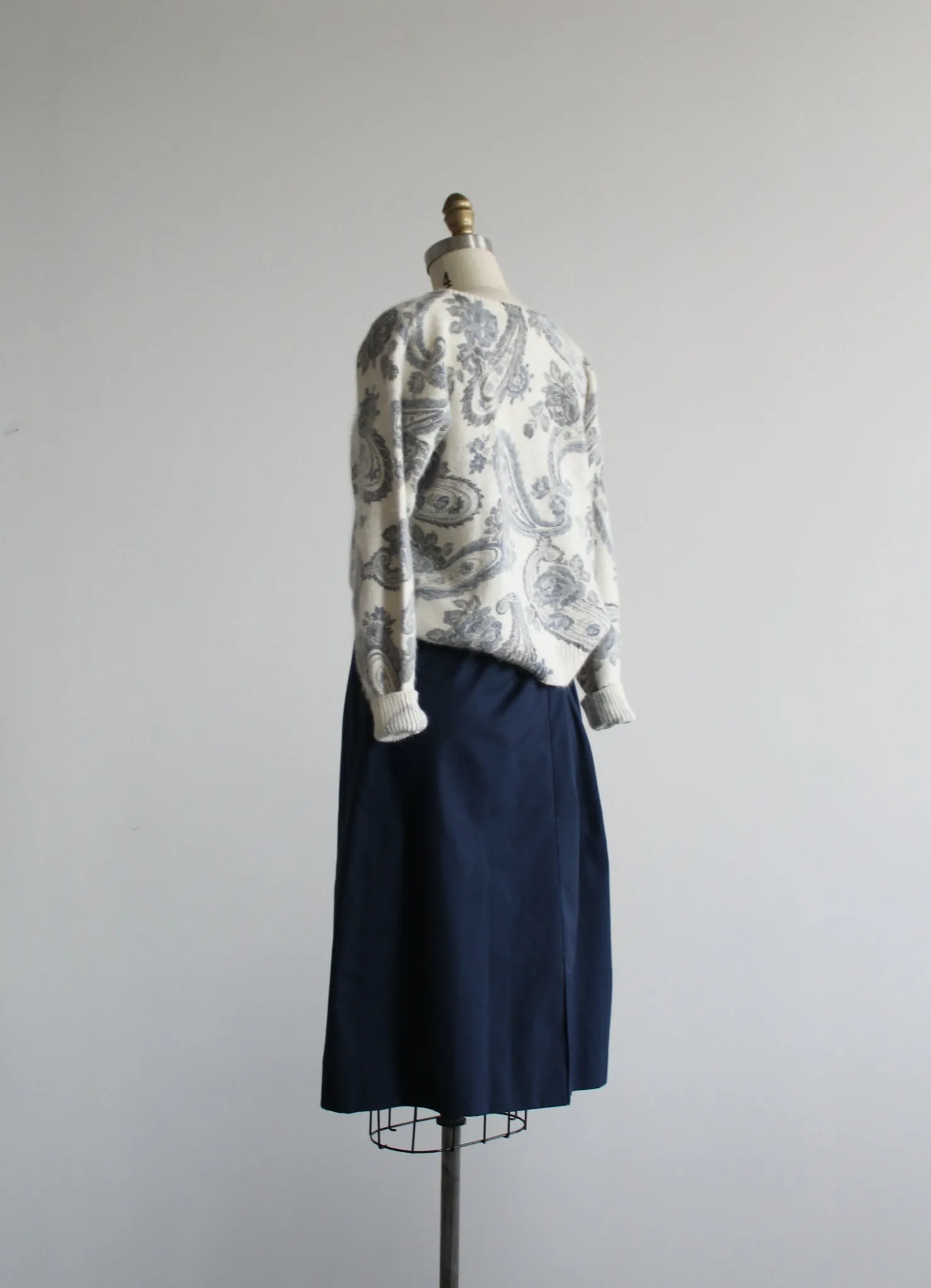 paisley angora sweater 1919 Vintage