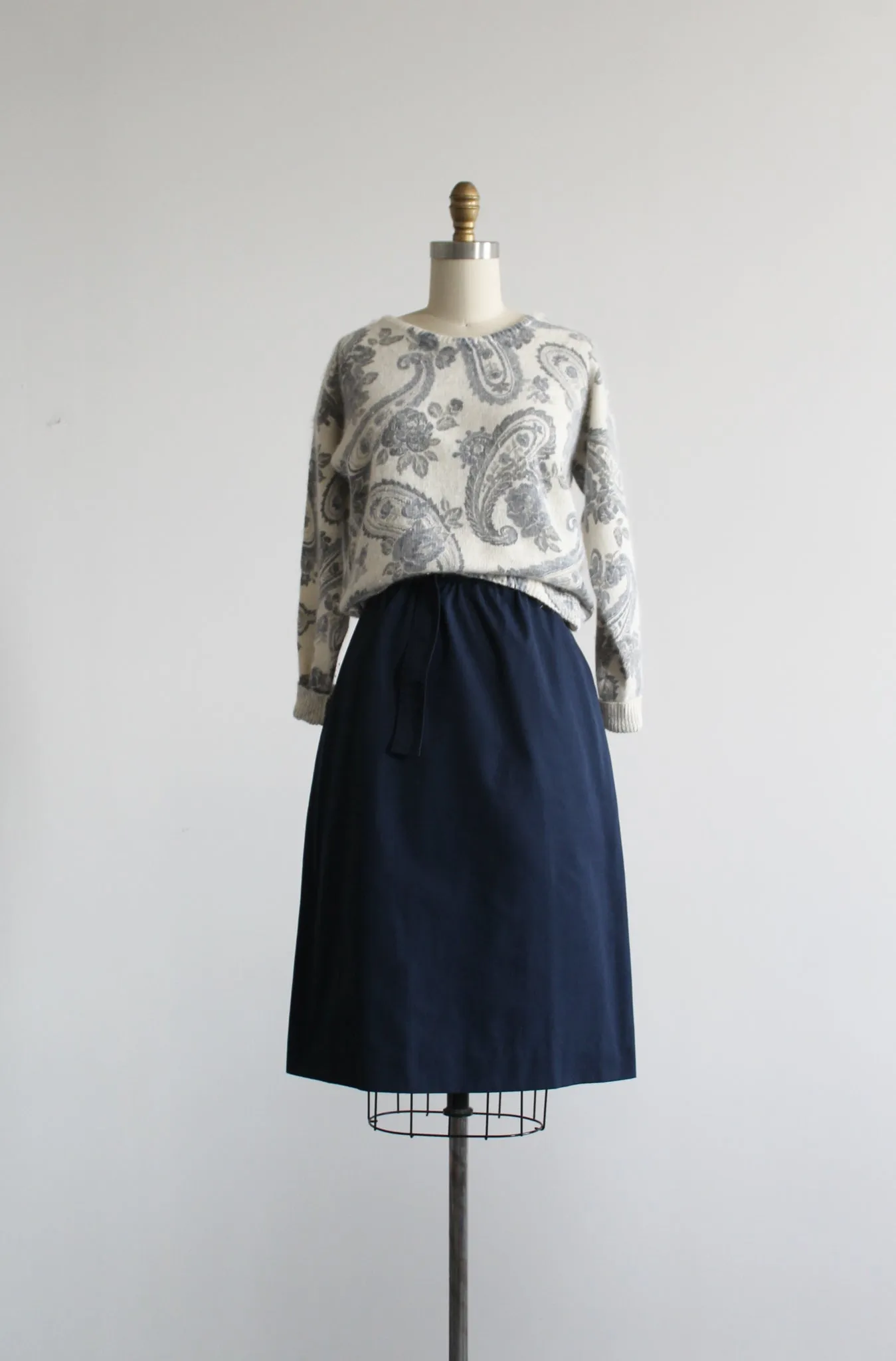 paisley angora sweater 1919 Vintage