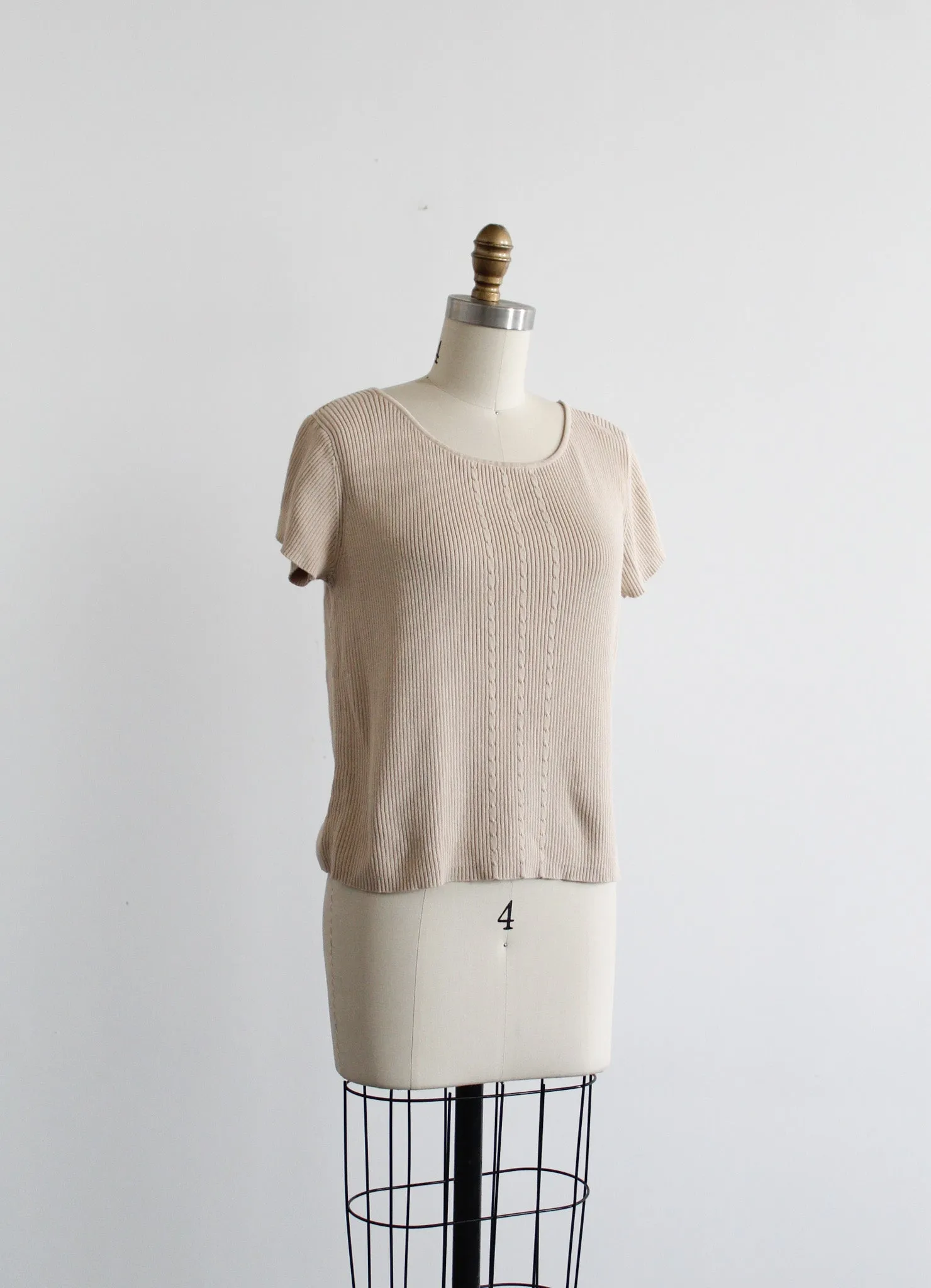 parchment rib knit tee 1919 Vintage