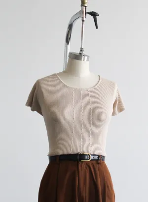 parchment rib knit tee 1919 Vintage