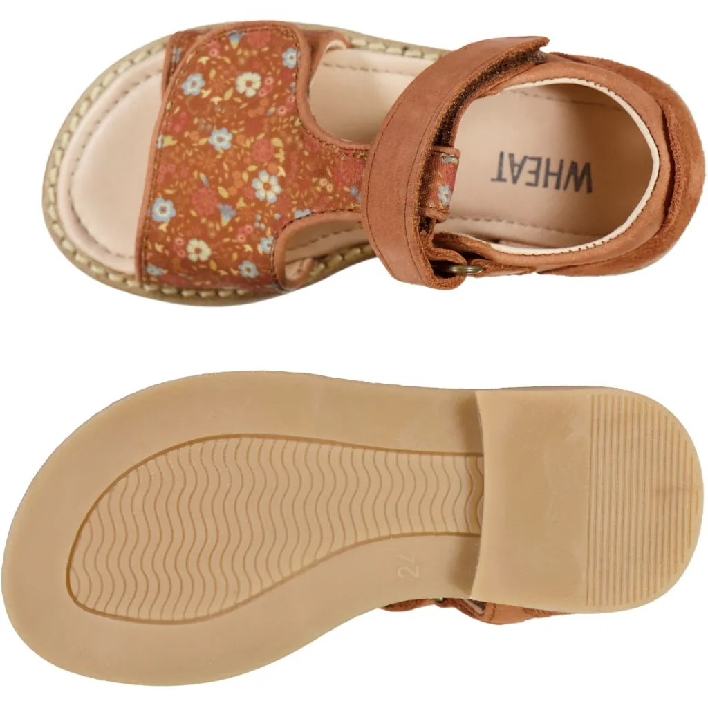 Payton T-bar sandal - amber brown Wheat
