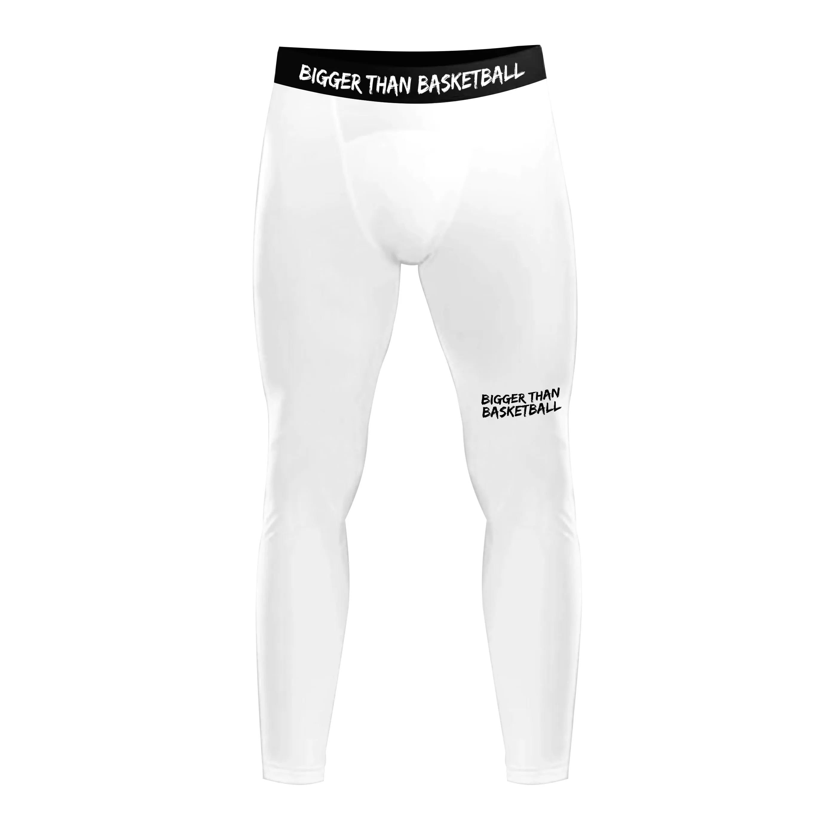 Performance Tights - White Bigger Than Basketball