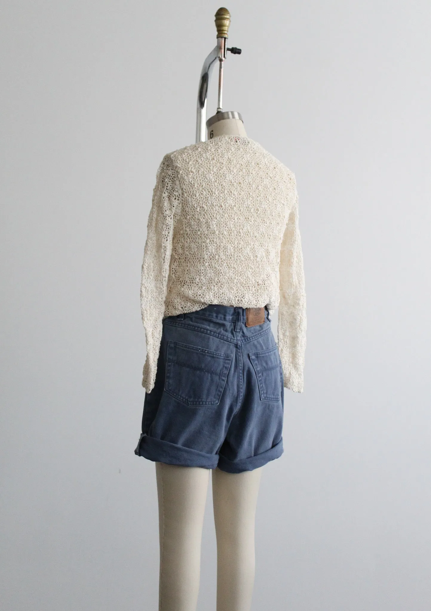 petalwork crochet button up 1919 Vintage