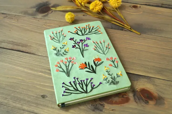 Petite Blooms Embroidered Journal