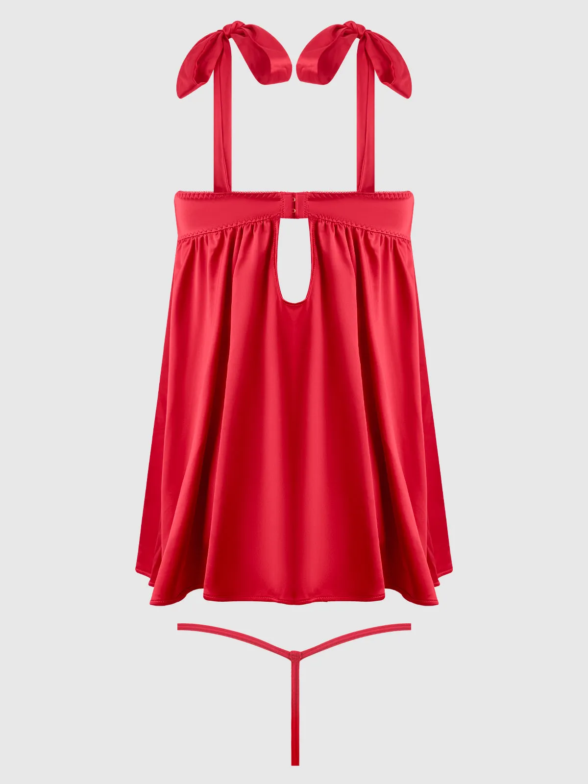 Petra Satin Open Cup Babydoll by Frederick's of Hollywood