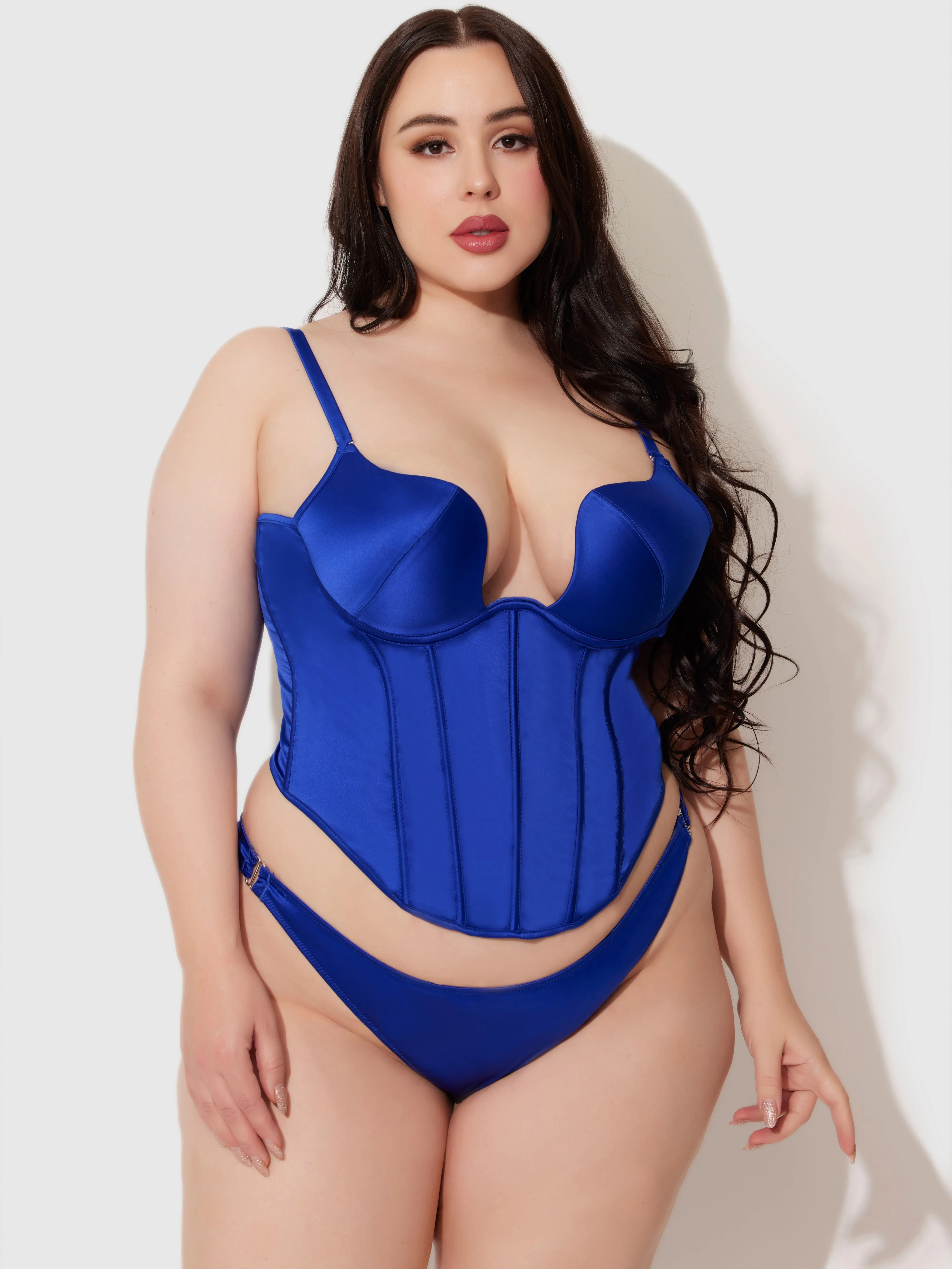 Petra Swirl Plunge Push Up Bustier by Frederick's of Hollywood