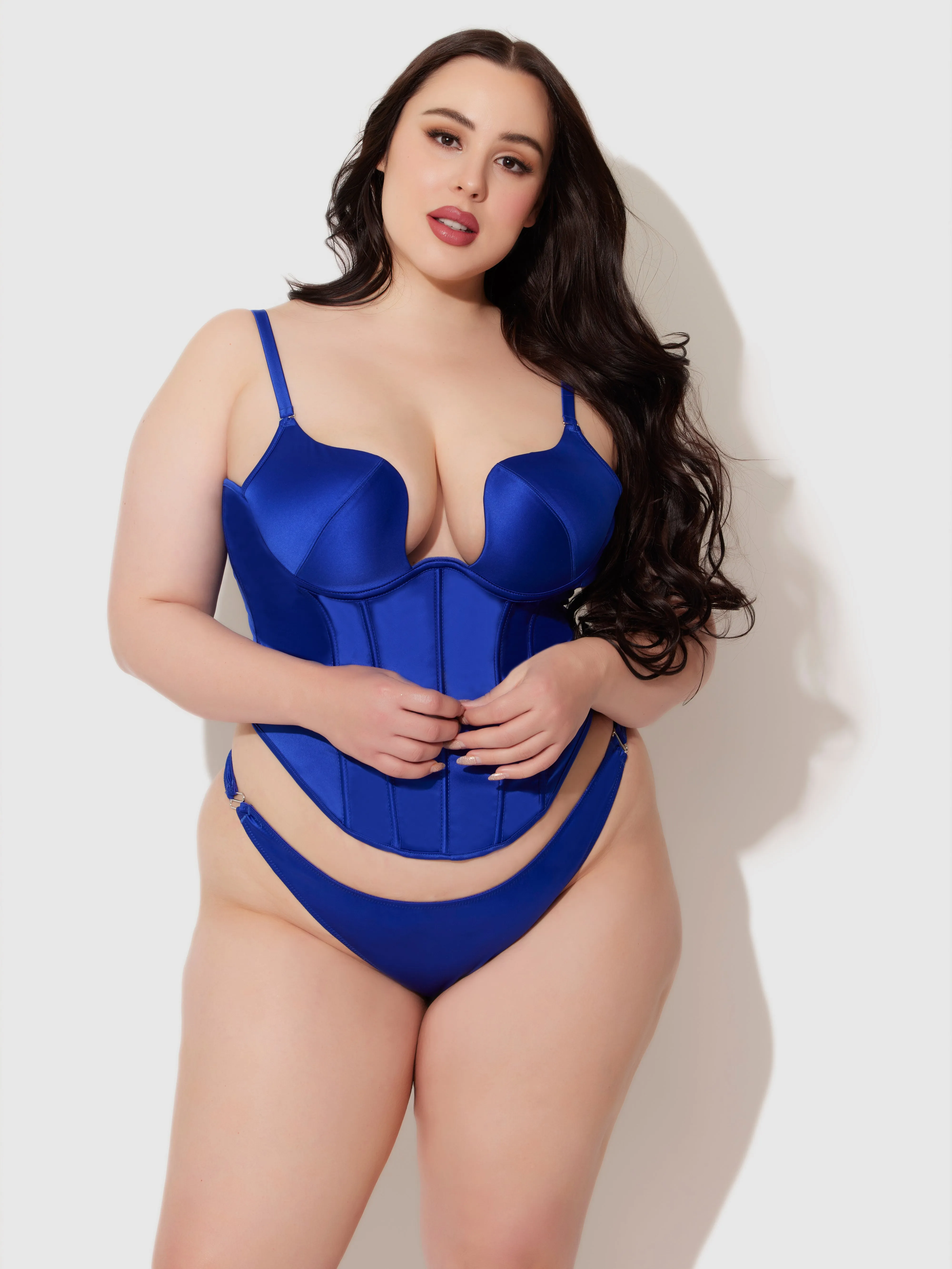 Petra Swirl Plunge Push Up Bustier by Frederick's of Hollywood