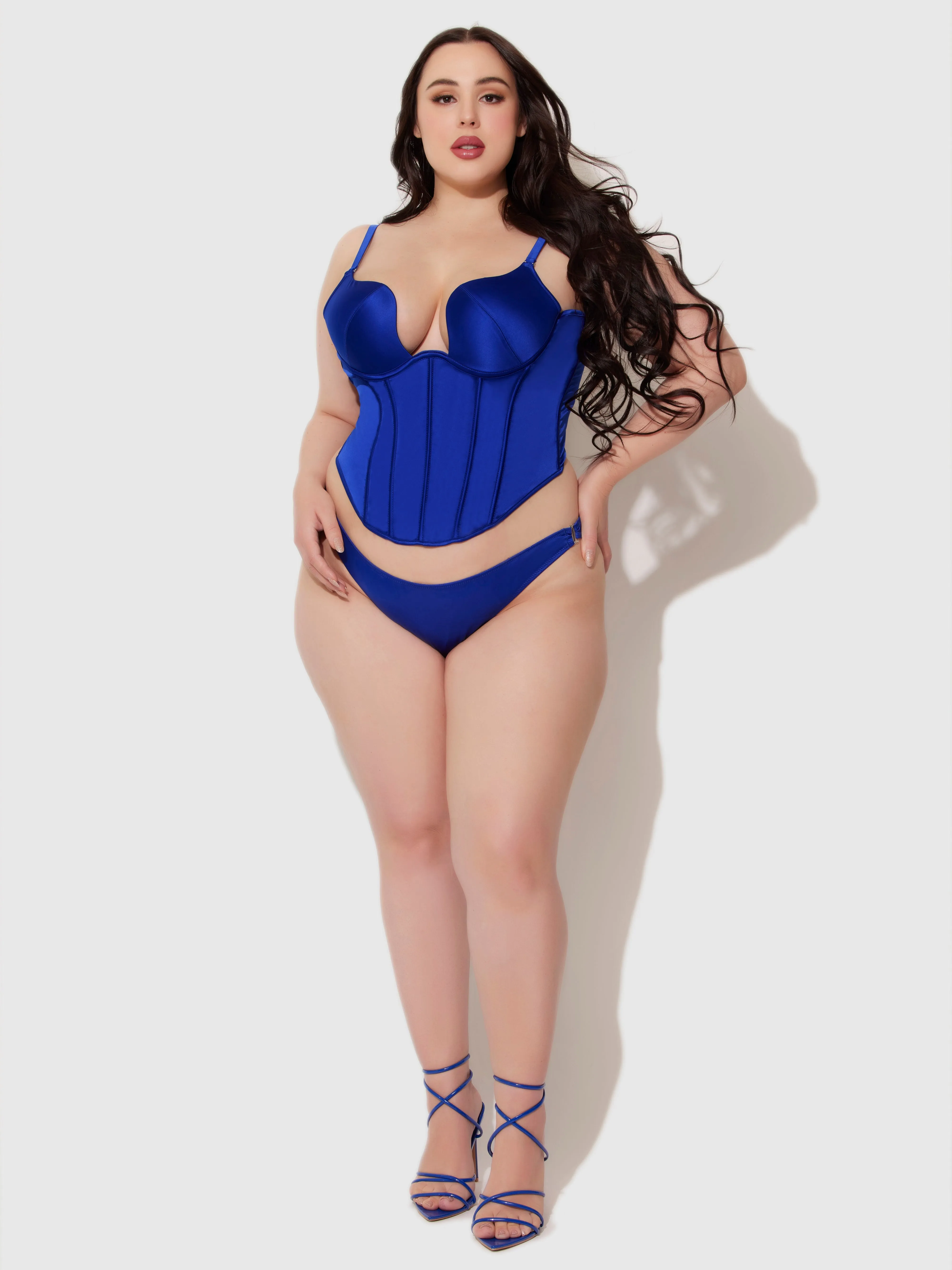 Petra Swirl Plunge Push Up Bustier by Frederick's of Hollywood