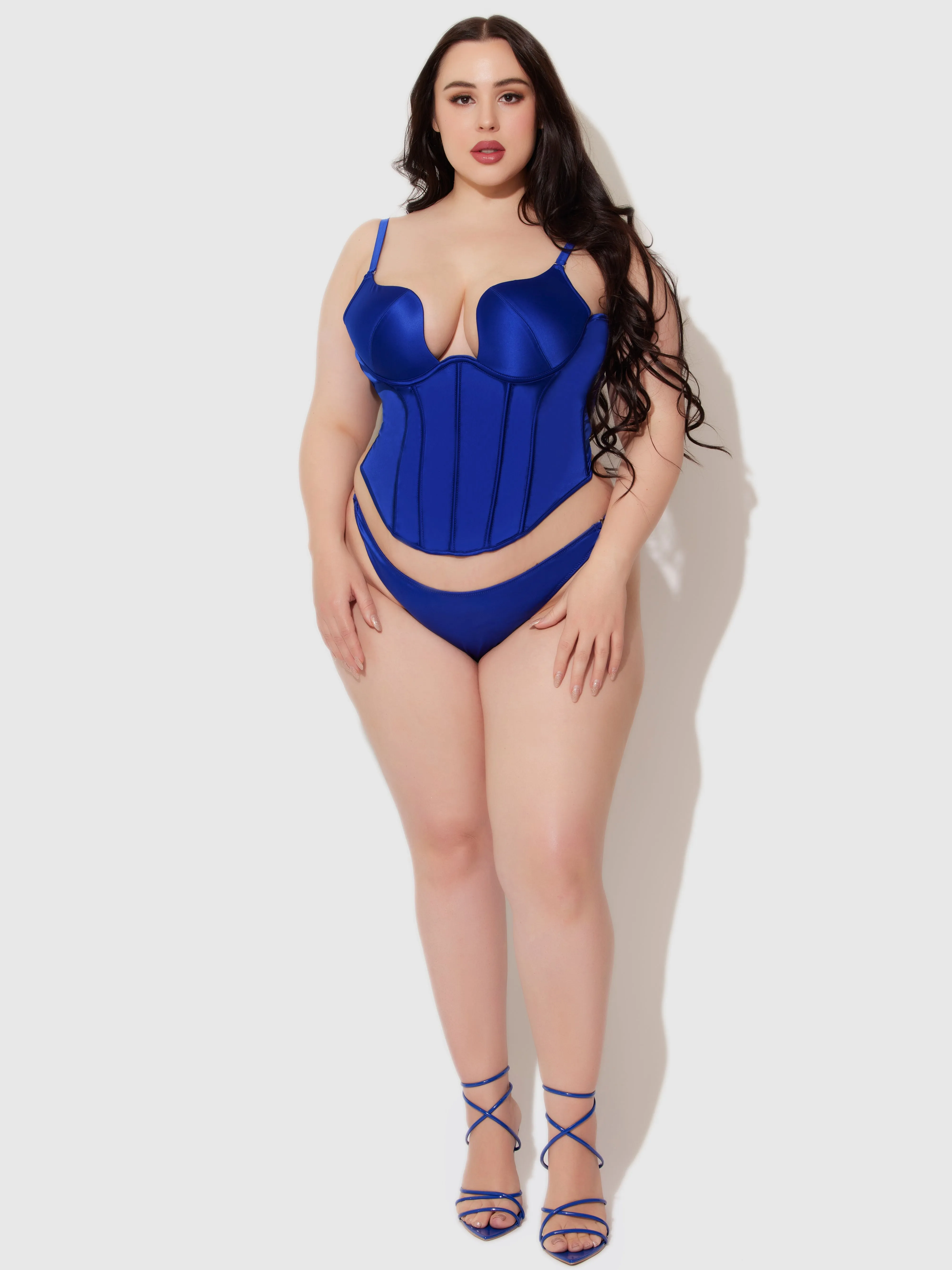 Petra Swirl Plunge Push Up Bustier by Frederick's of Hollywood