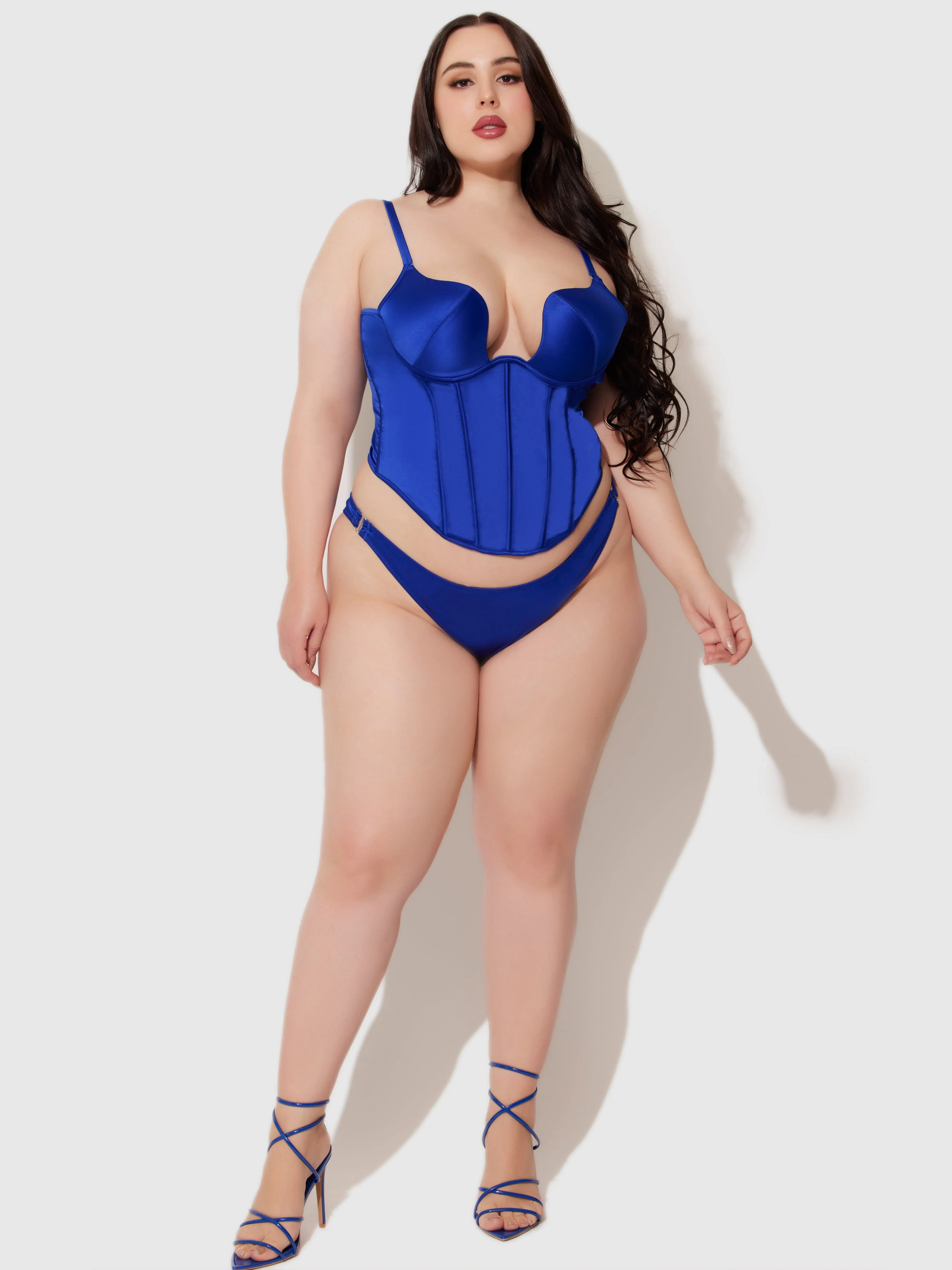 Petra Swirl Plunge Push Up Bustier by Frederick's of Hollywood