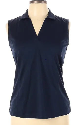 PGA Tour Women's Navy Sleeveless Golf Polo Size M