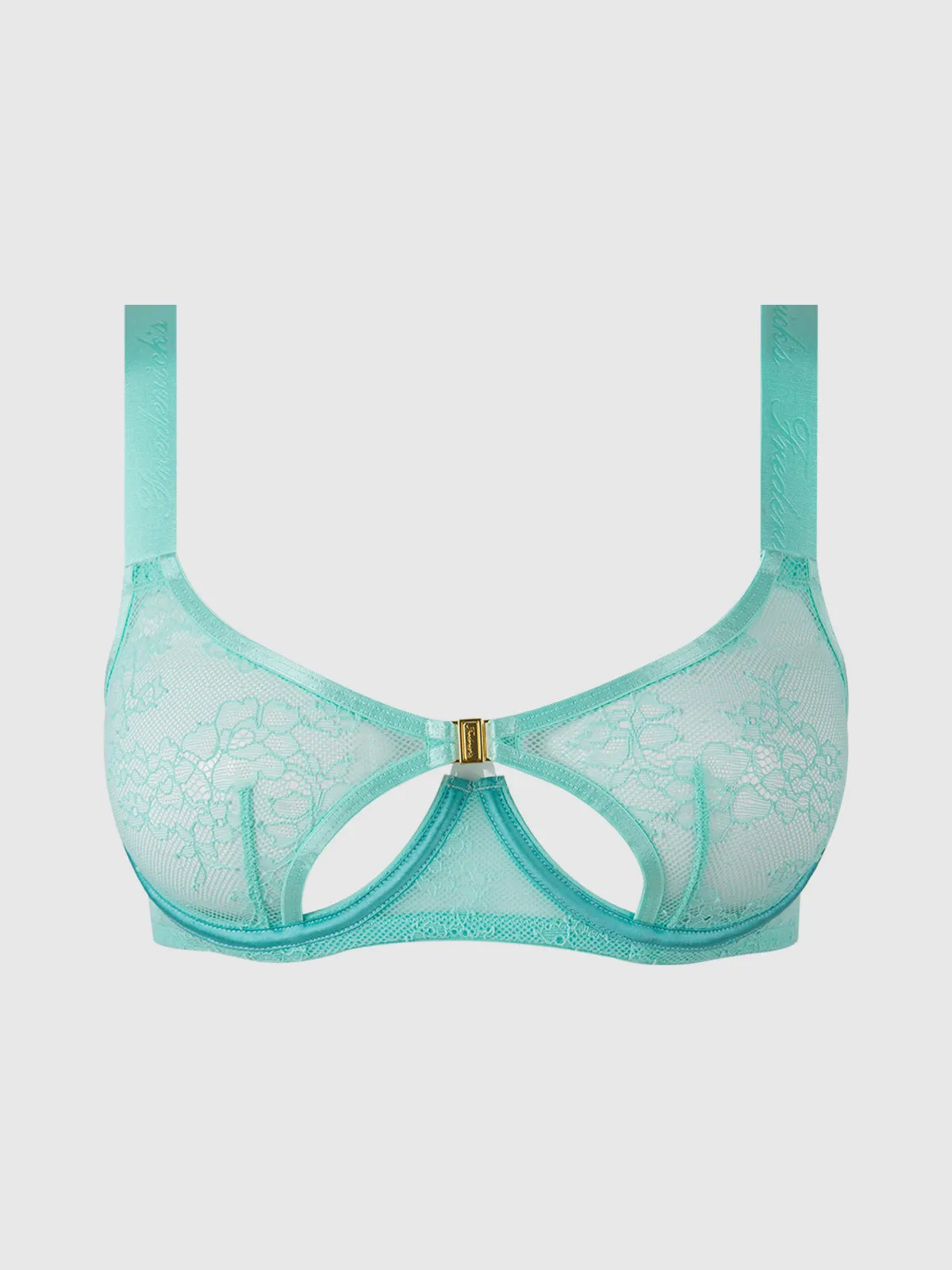 Pia Lace Unlined Cutout Open Bra by Frederick's of Hollywood