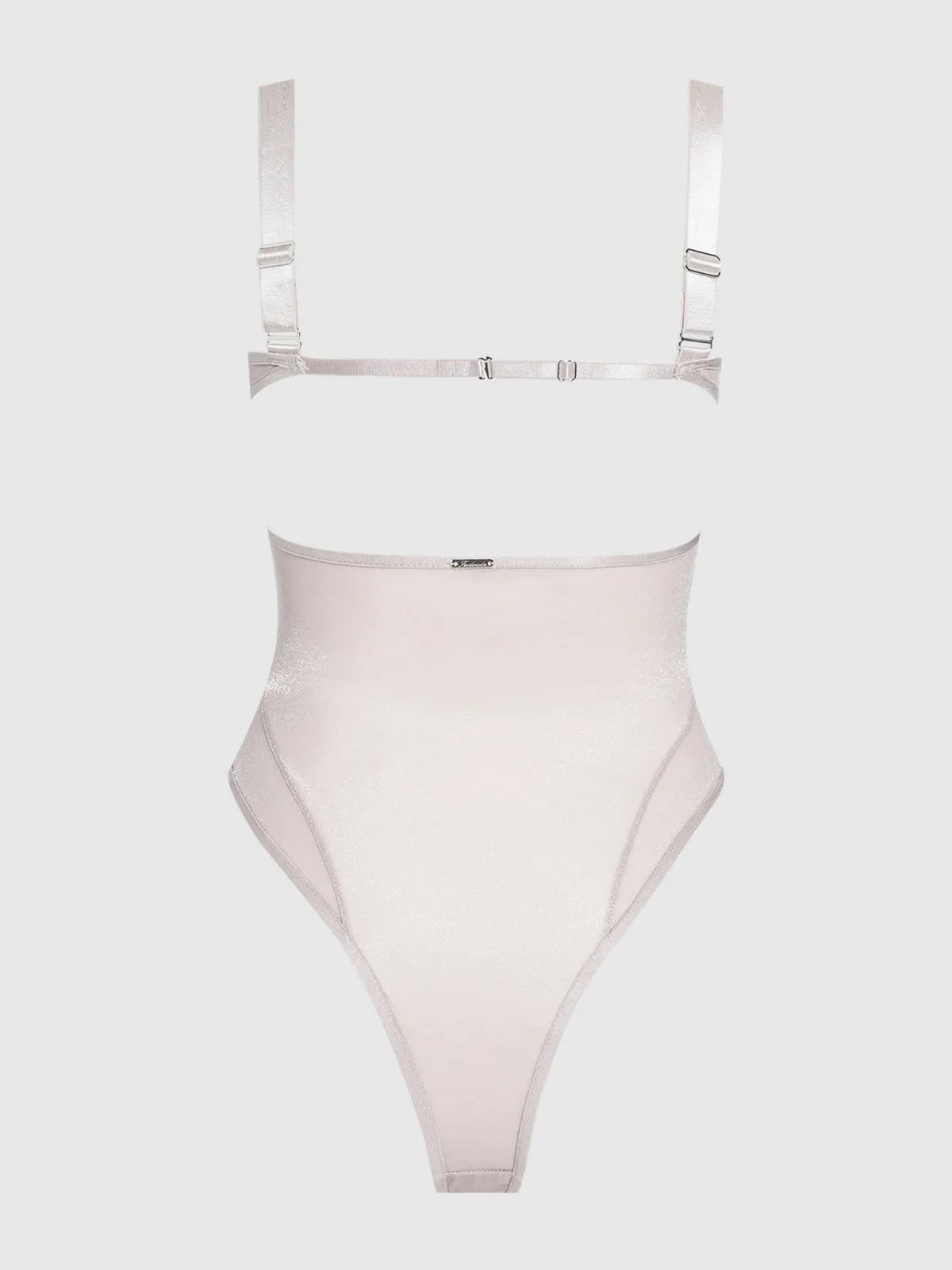 Pia Layered Bra With Mesh Bodysuit by Frederick's of Hollywood