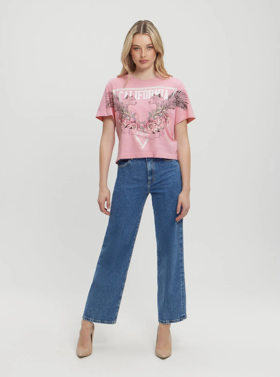 Pink California T-Shirt Guess