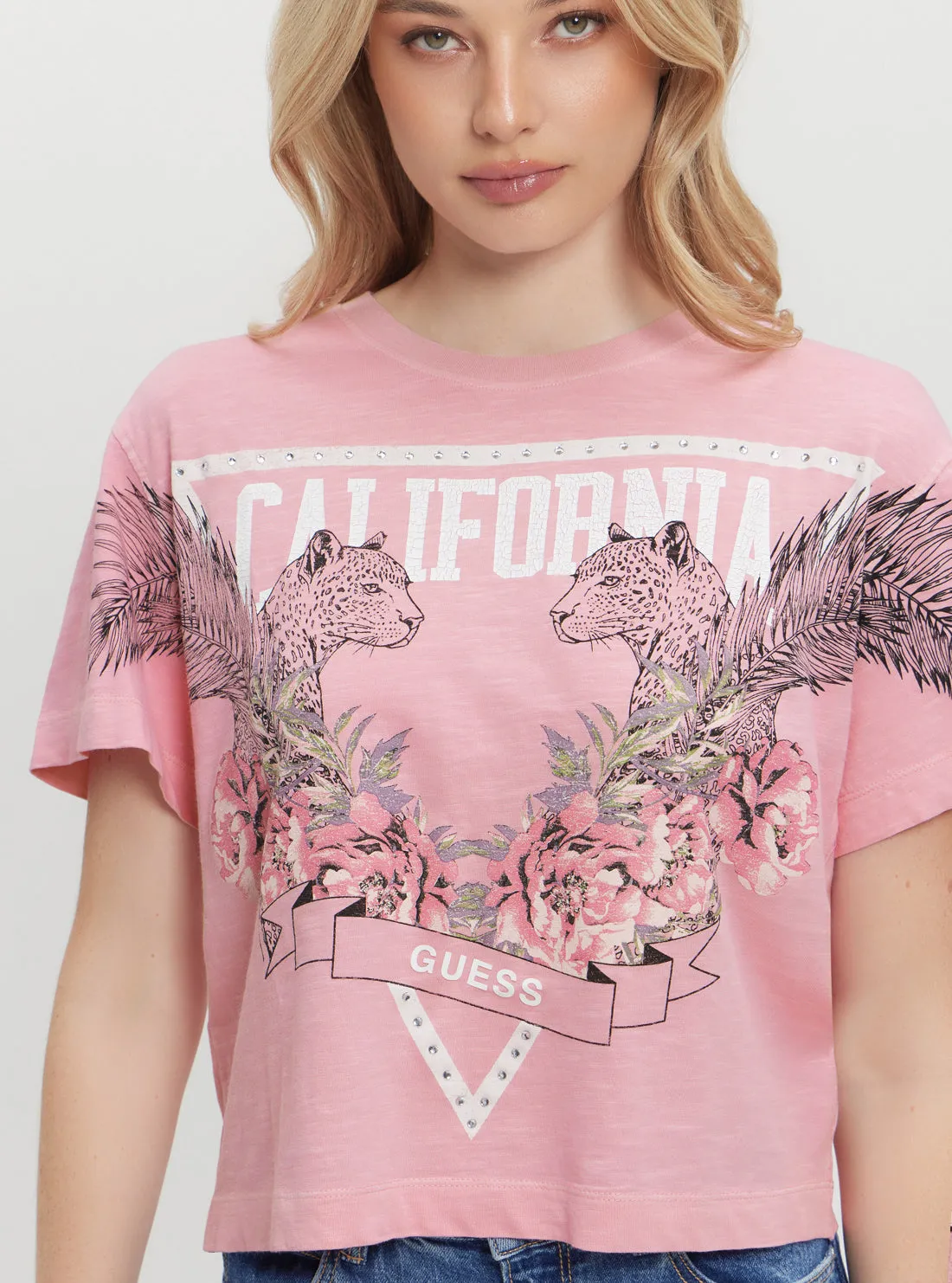 Pink California T-Shirt Guess