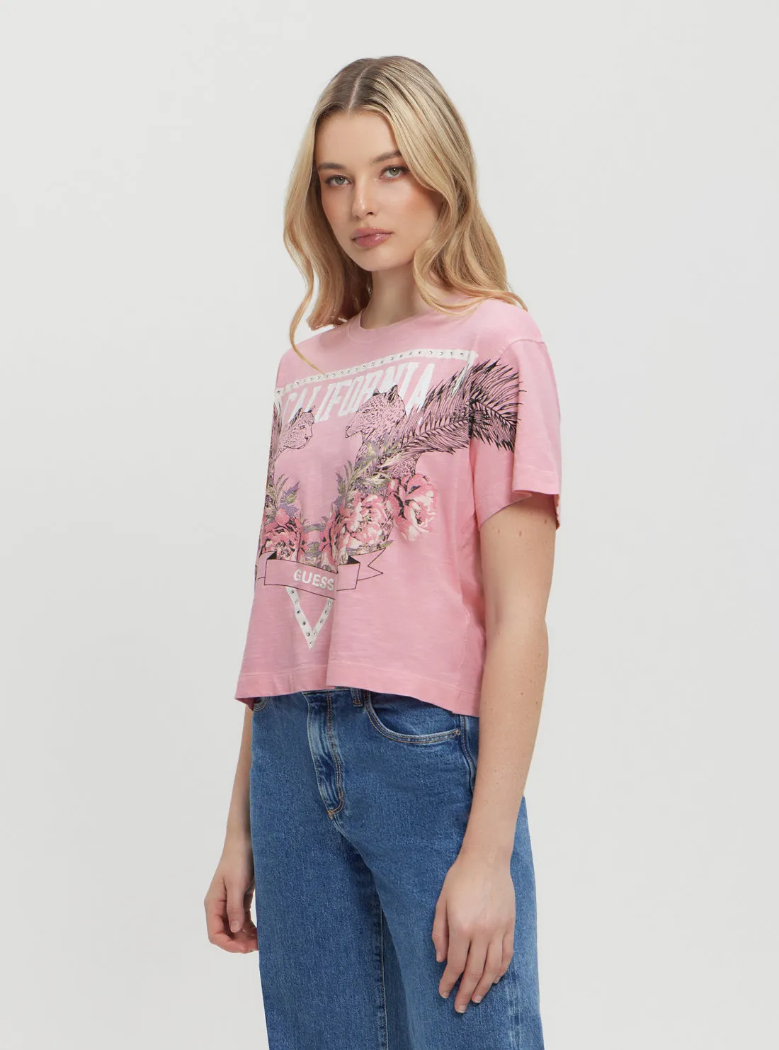 Pink California T-Shirt Guess