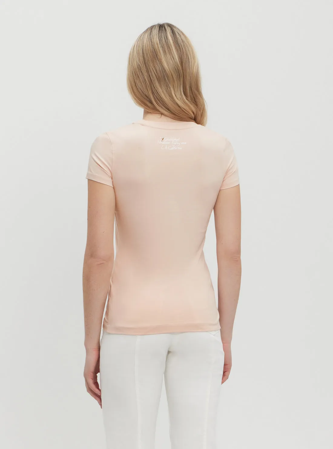 Pink Cheeta Logo T-Shirt Guess