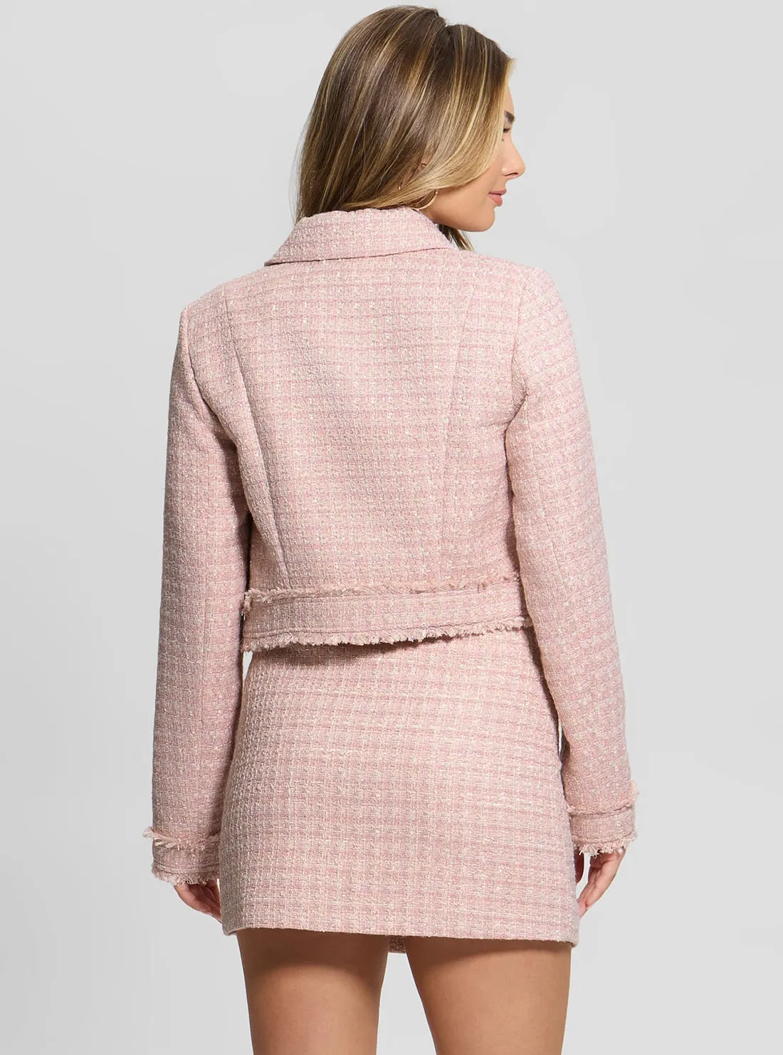 Pink Daphnee Cropped Jacket Guess