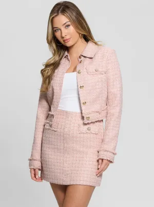 Pink Daphnee Cropped Jacket Guess