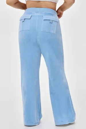 Plus-Size Crown Heritage Cotton Velour Track Pants by Juicy Couture