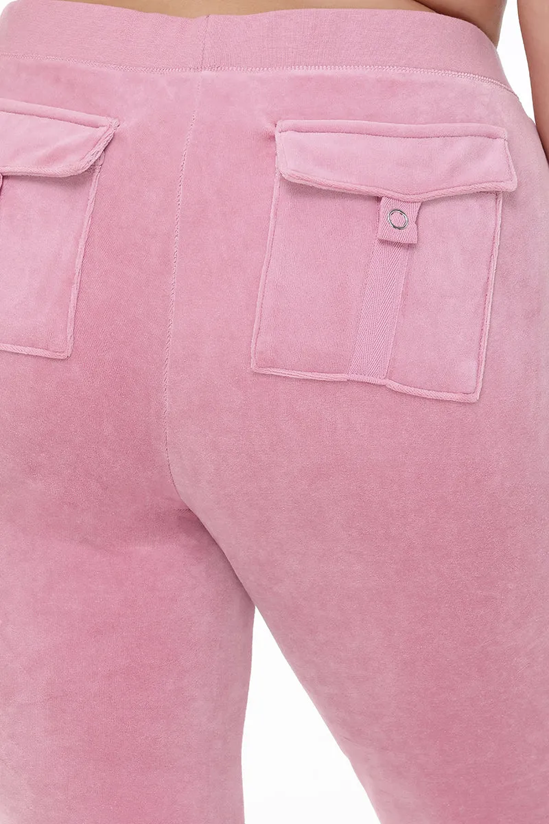 Plus-Size Heritage Cotton Velour Track Pants by Juicy Couture