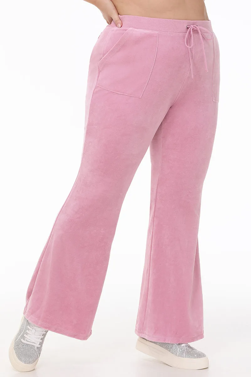 Plus-Size Heritage Cotton Velour Track Pants by Juicy Couture