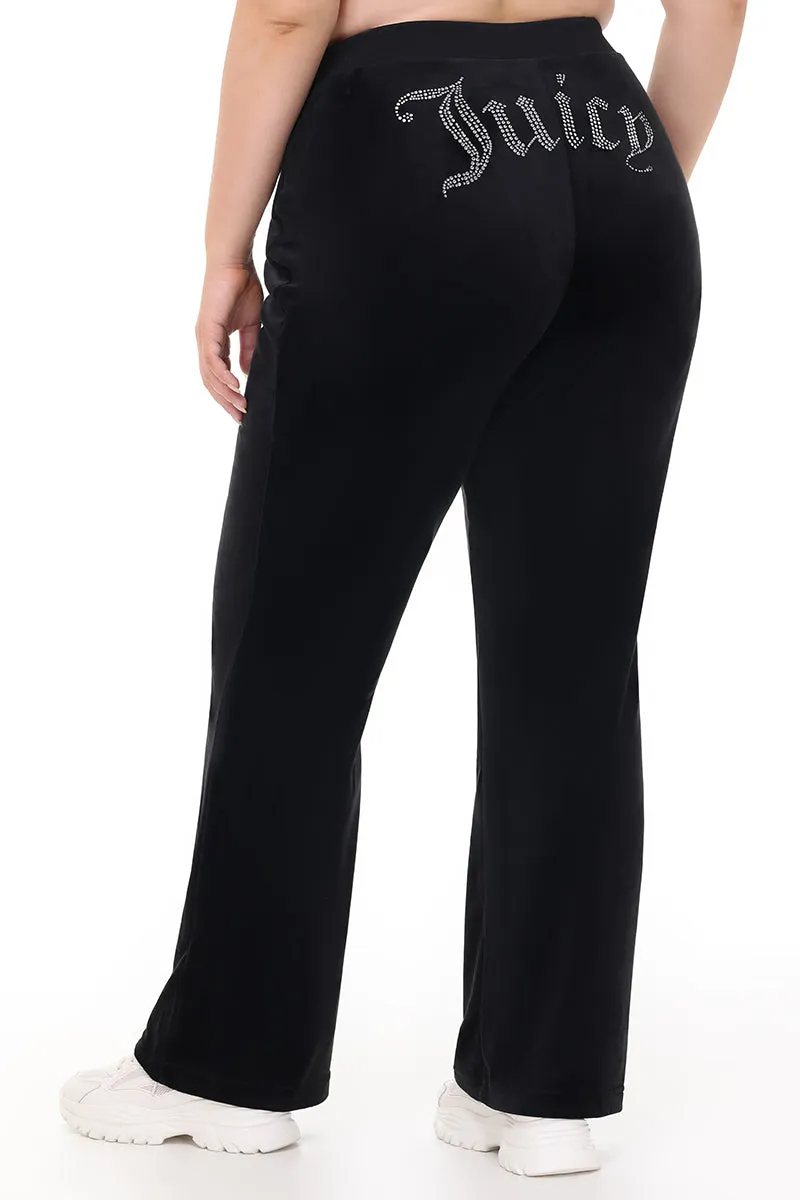 Plus-Size OG Big Bling Velour Track Pants by Juicy Couture