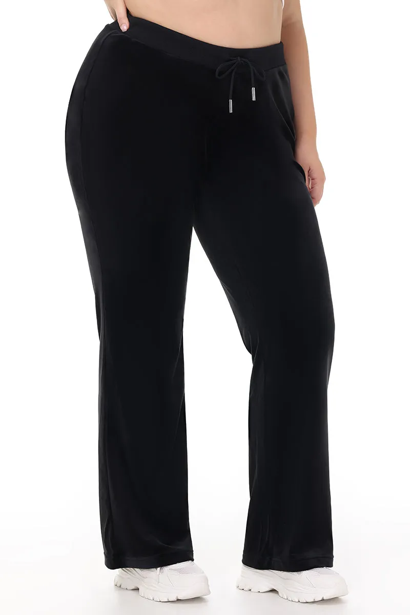 Plus-Size OG Big Bling Velour Track Pants by Juicy Couture