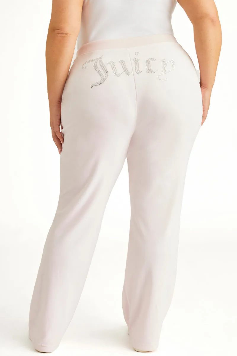 Plus-Size OG Big Bling Velour Track Pants by Juicy Couture