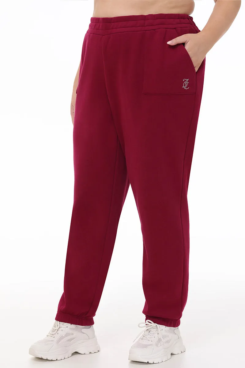 Plus-Size Small Bling Fleece Sweatpants by Juicy Couture