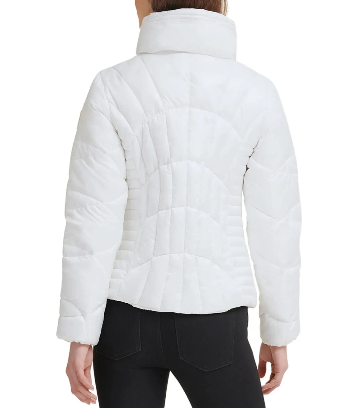 Quilted Puffer Jacket Cream