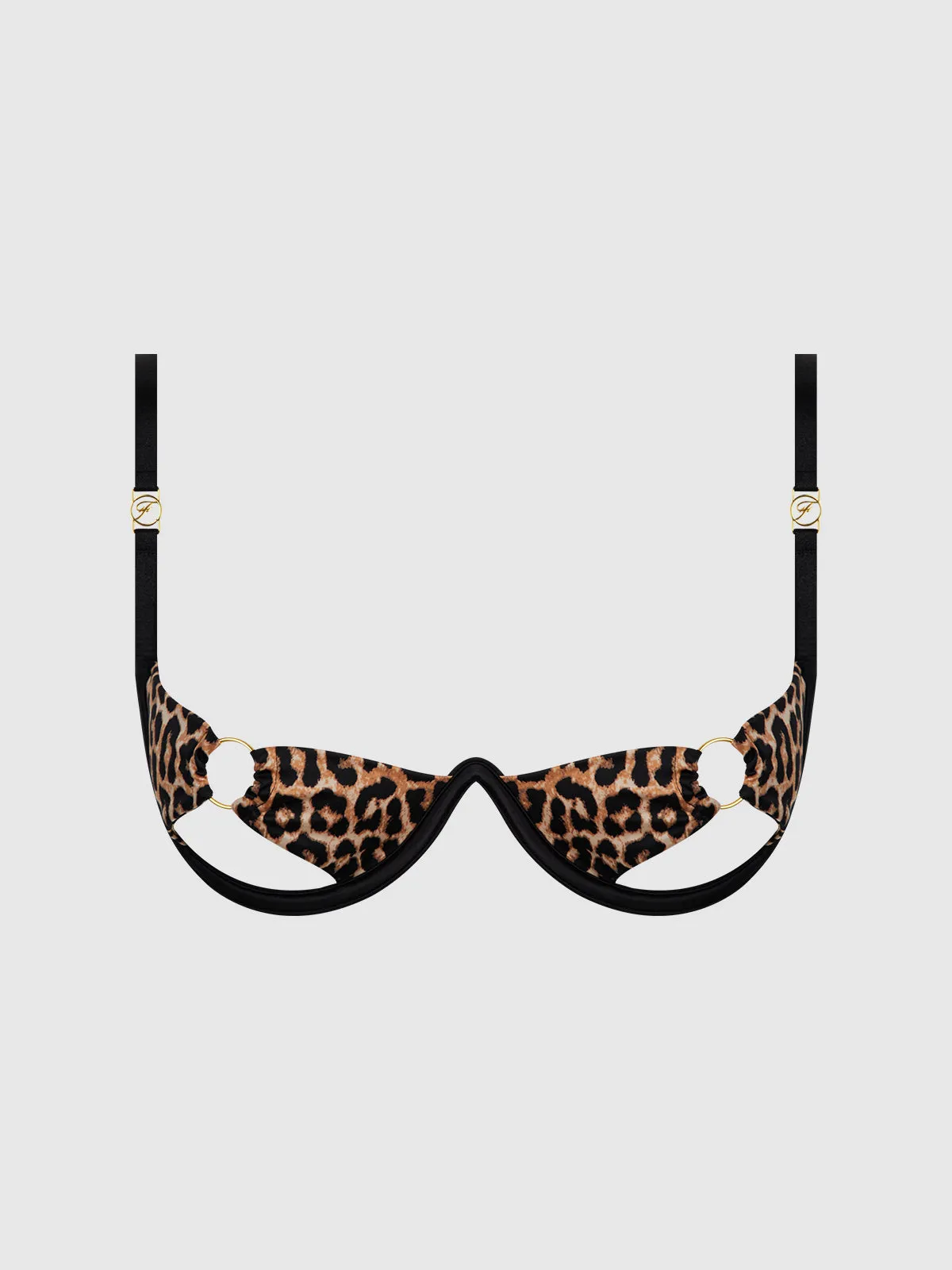 Raven O-Ring Open Cup Bra by Frederick's of Hollywood