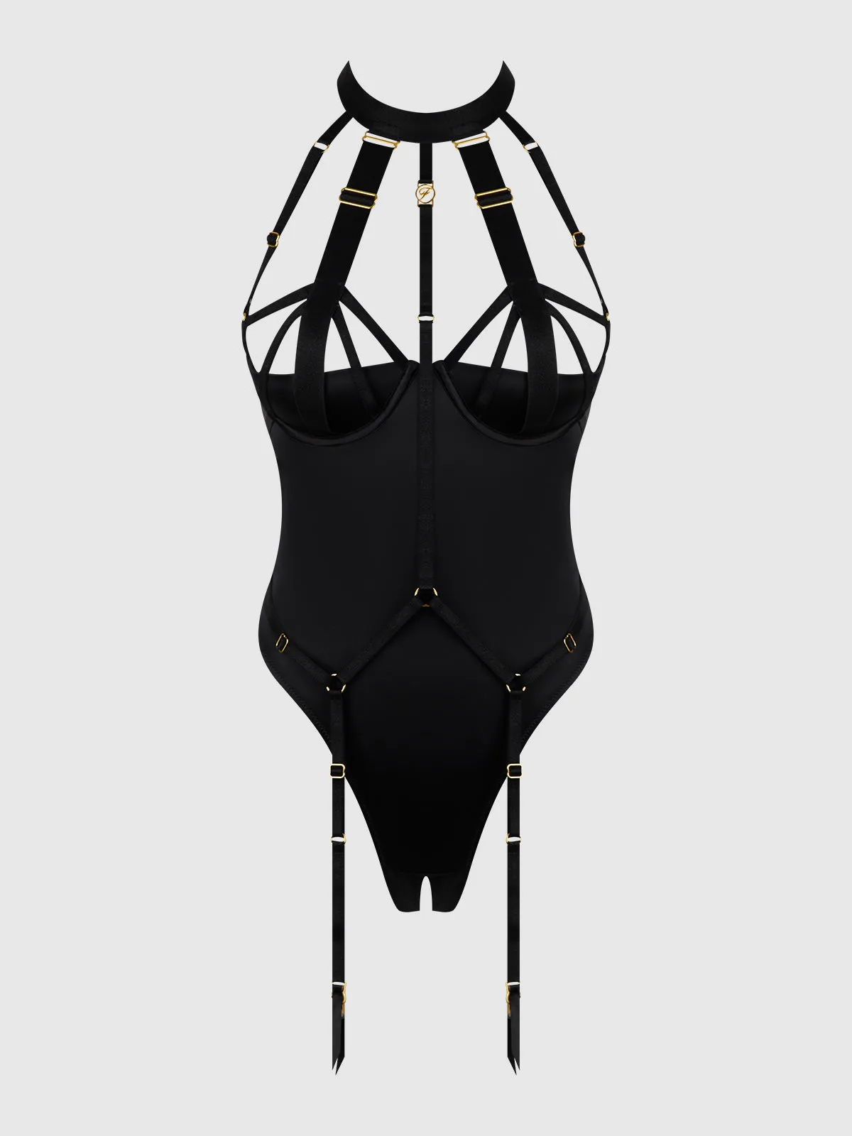 Raven Strappy Crotchless & Backless Teddy by Frederick's of Hollywood