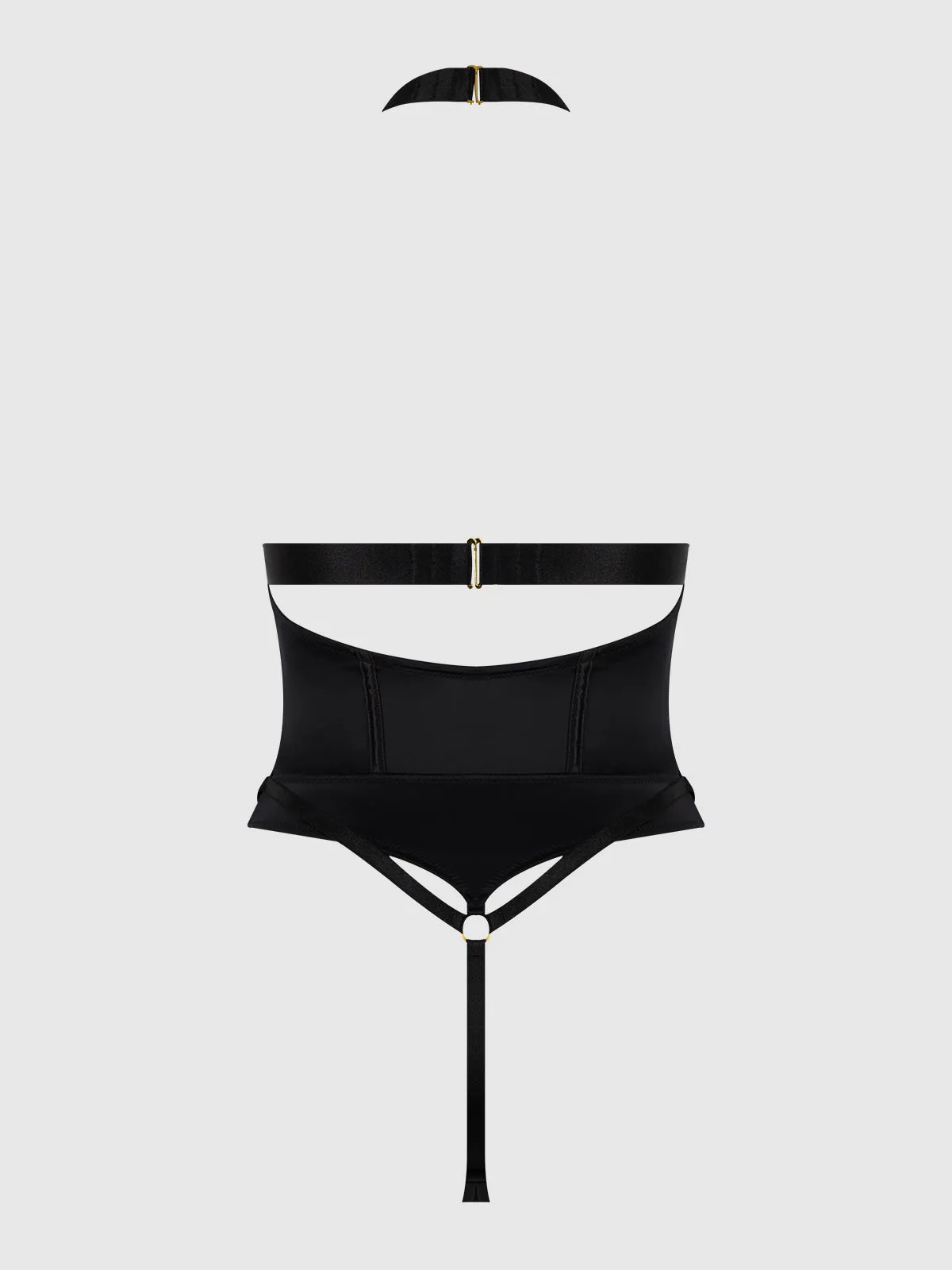Raven Strappy Crotchless & Backless Teddy by Frederick's of Hollywood