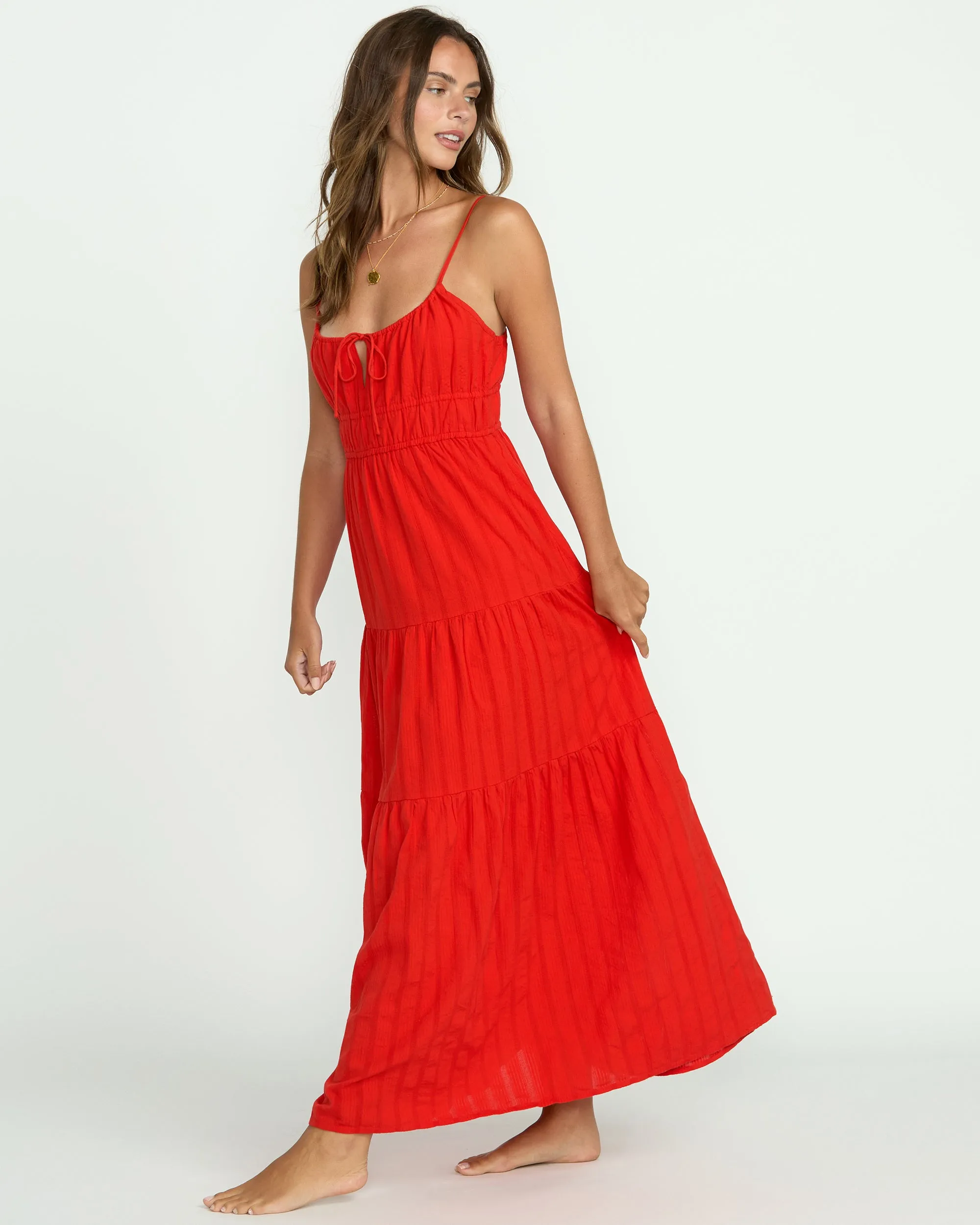 Red Aloha Maxi Dress - Red Aloha Billabong
