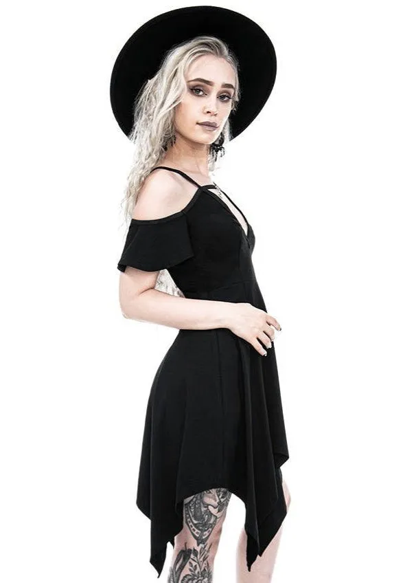 Restyle - Moon Keyhole Tunic Black Jersey Black - Dress