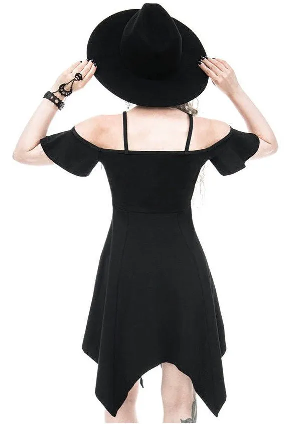 Restyle - Moon Keyhole Tunic Black Jersey Black - Dress